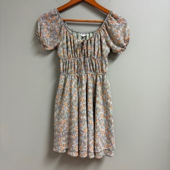 Dresses & Skirts - Women Babydoll Mini Dress Sz XS Cottagecore Coquette Milkmaid Boho Cowgirl Fairy